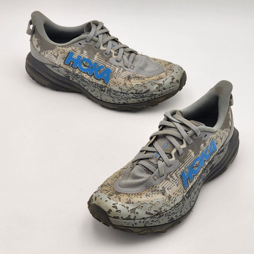 Hoka Speedgoat 6 Sneakers Galactic Grey Blue Unisex Youth Size 5 Women's 7
